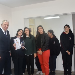 We are proud of our y8 pupil Dalia Nasr receiveing1st place in Palestine and second place in the middle east competition “peace posters” done by the Lions Club International. 12 posters were picked out of 205 ones done by 34 schools.
Dalia’s poster is now qualified to compete in the worldwide competition